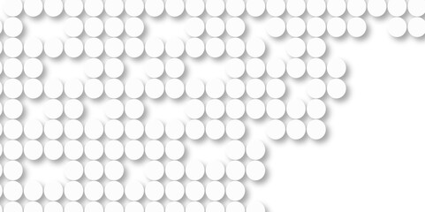 White tiles wall. round marble textures, ball tiles. Top view pavement circle block white texture with seamless patterns floor background. Air Bubble wrap texture background. Textured Background.