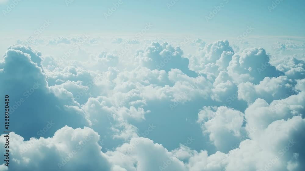 Poster aerial view of clouds from an airplane window