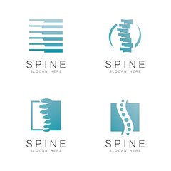 Spine care symbol logo template vector illustration design