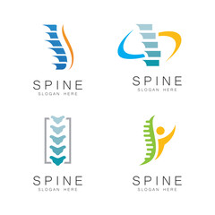 Spine care symbol logo template vector illustration design