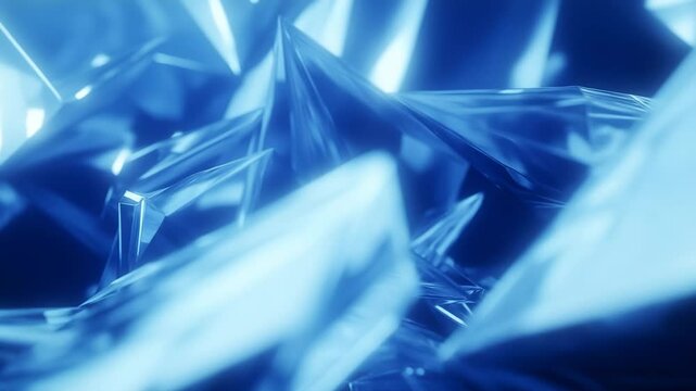 abstract blue background with diamonds, glass