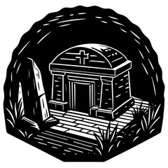 black and white house