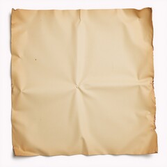 Isolated old parchment with vintage aging effects on a pure white backdrop