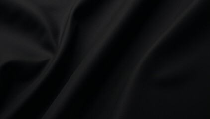 Dark textured black fabric backdrop with detailed close-up focus on various types of dark clothing materials e