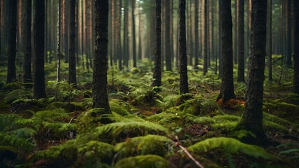 Obraz premium forest in the mountains