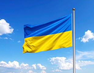 Ukrainian flag of Ukraine AI generated