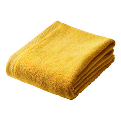 Folded yellow towel, soft texture, bath, spa