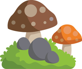 vector illustration of mushrooms