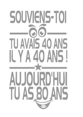 Obraz premium 80 ans souvenir anniversaire smiley