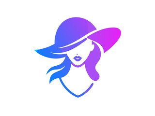 Lady logo vector desigen 