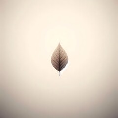 Ultra-Minimalist Floating Leaf Abstraction