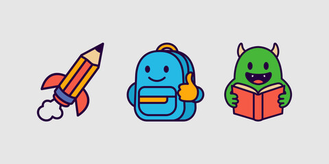 education mascot cartoon element