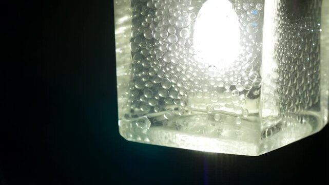 Colorful le ds in ice cube