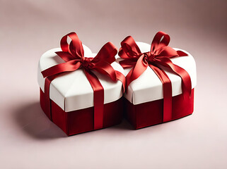 Obraz premium Romantic Valentine Gift with Red Roses and Candlelight