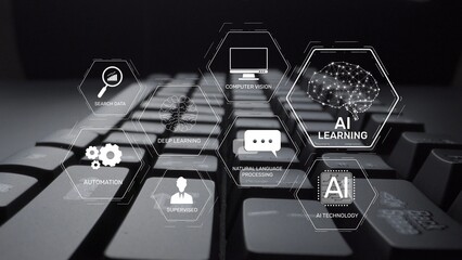 AI learning system involves deep learning, supervised machine learning, and natural language...