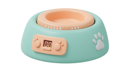Smart Pet Feeder with Digital Timer and Paw Print Design for Modern Pet Owners