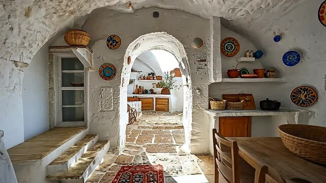 rustic puglian trullo home interior video