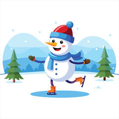 Cute Cartoon Goat with Bell and Flower Illustration