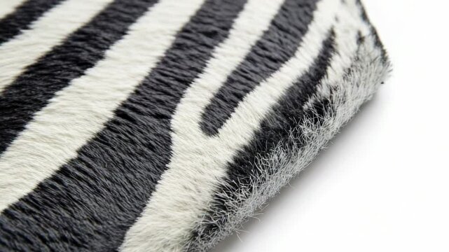Close-up shot of a zebra print pillow, perfect for decorative purposes