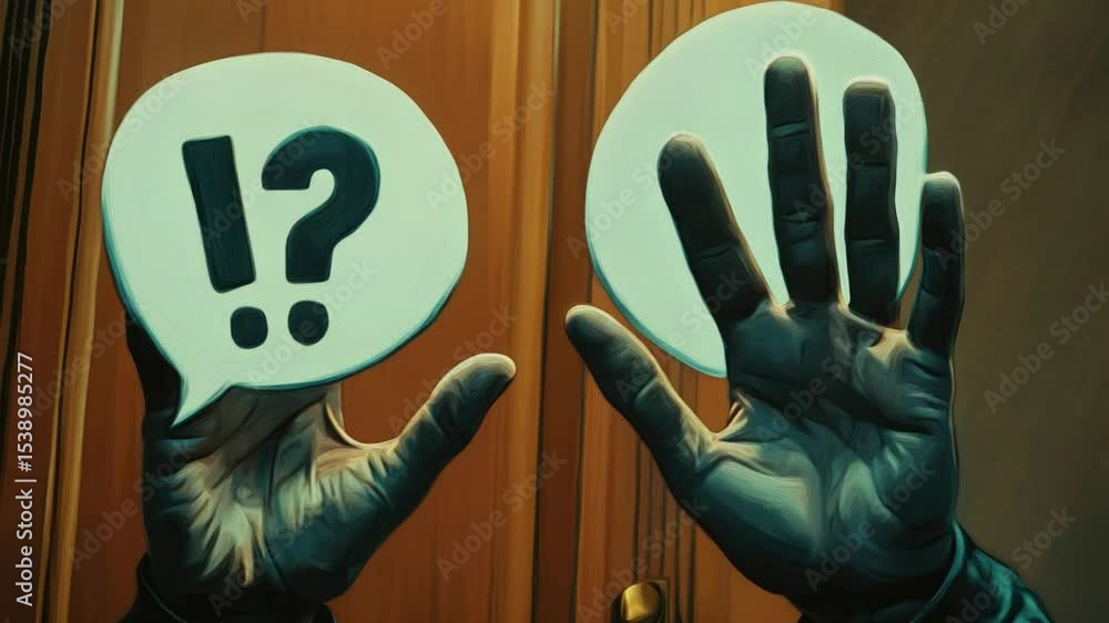 Poster a pair of hands holding a question mark, often used as a symbol of uncertainty or inquiry