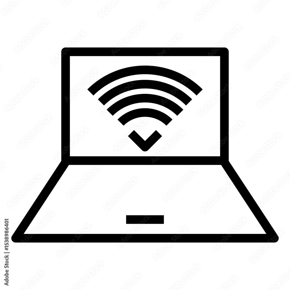 Poster wireless vector icon