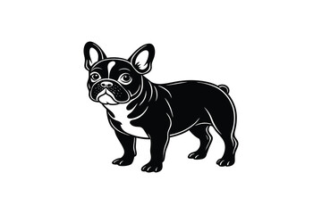 Fototapeta premium cute-frenchie-dog-simple-animal-vector-illustratio.eps