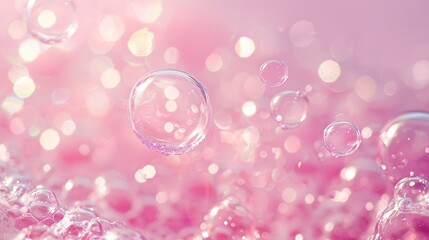 Pink Bubbles: A Dreamy, Sparkling Macro Photograph