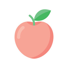 Opal apple with fresh yellow color Vector illustration on white background