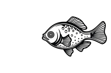 Sardine side view. Vintage woodcut engraving style vector illustration.