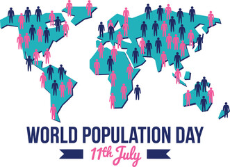 World Population Day July 11th Global Population Map