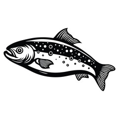 Big bass fish with USA flag vector for t-shirt Big bass fish vector design set illustration A big fish silhouette vector.