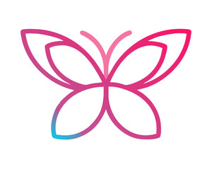 Fototapeta premium Beauty Butterfly Logo Template Vector icon design. ai generate