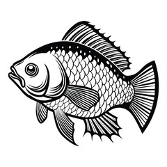 fish logo vector icon, simple fish silhouette logo template