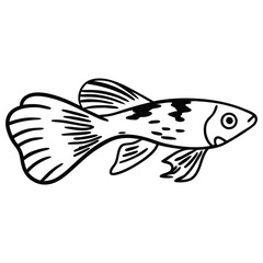 illustration of fish silhouette design