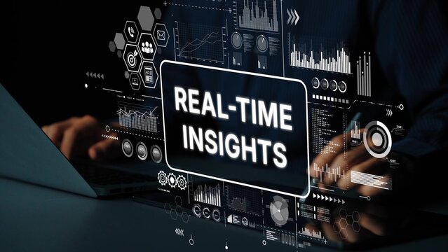 Visual Representation of Real-Time Insights with Data Graphs and Analytics Interface for Business Intelligence. Asymptotic smart data analytic. - Powered by Adobe