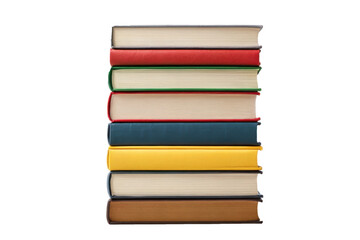 Neat stack of colorful hardback books