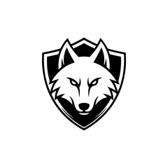 Fototapeta premium wolf head sign. Design element for sport team logo, emblem, badge, mascot.