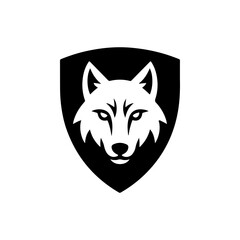 wolf head sign. Design element for sport team logo, emblem, badge, mascot.