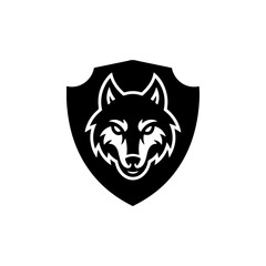 wolf head sign. Design element for sport team logo, emblem, badge, mascot.