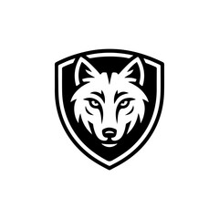 wolf head sign. Design element for sport team logo, emblem, badge, mascot.