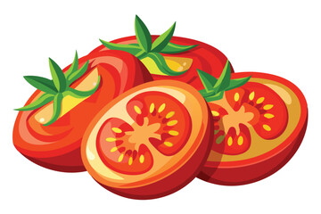 Juicy Red Tomatoes Sliced and Ready for Culinary Creations