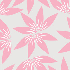 Abstract seamless floral pattern. Spring Trendy flowers print, Plant background, design for fabric, cloth design, covers, wallpapers, print, scrapbooking.