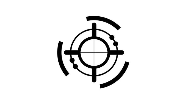 Black Collors HUD Circle Icon ,  HUD Animation