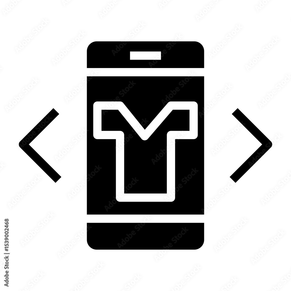 Poster digital try on vector icon