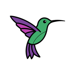 Obraz premium vector illustration of a hummingbird