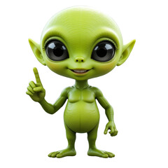 Green Alien Monster Isolated Transparent