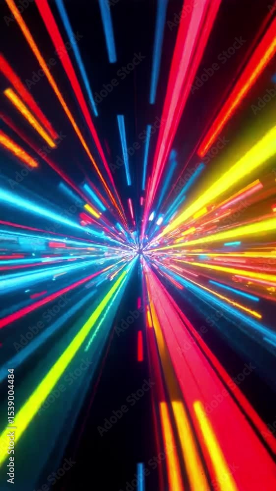 Poster Abstract Colorful Light Speed Animation Background