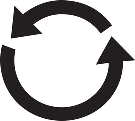 Refresh Icon Silhouette Vector Format &ndash; Black Loop Arrow Symbol Design