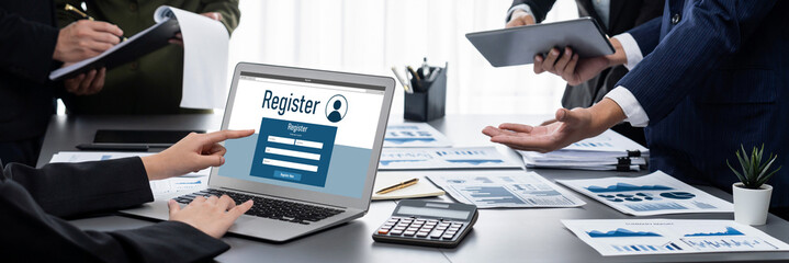 Online registration form for brisk form filling on the internet website