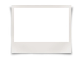 Polaroid Photo Frame Mockup. Album Card On Transparent Background. Retro Photo Template. Memories Card. Quick print camera shot